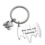 Melix Home Boyfriend Gifts Cute Keychain You are My Batman Superhero Gift for Husband, You Are My Batman, Medium