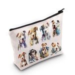 LEVLO Pitbull Cosmetic Makeup Bag Pitbull Lover Gift Pitbull Mom Travel Pouch Bag Pitbull Merchandise, Pitbull, Cosmetic Bag