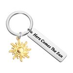 Lywjyb Birdgot Beatles Gift Beatles Lyrics Gift Dedicated Fans Gift Inspiring Meaningful Gift The Beatles Song Lyric Graduate Gift Here Comes The Sun Keychain (Here Comes The Sun ky CA)