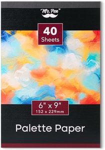 Mr. Pen- Disposable Paint Palette Paper Paint Pad, 6" x 9", 40 Sheets, Acrylic Paint Paper, Suitable for Watercolor, Gouache, Acrylic and Oil Paints, Tear-Off Palette Sheets for Painting
