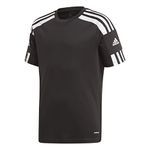 adidas Boy's Squad 21 Jsy Y T Shirt, Black/White, 13 Years UK