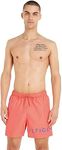 Tommy Hilfiger Men's Swimming Trunks Medium Length, Orange (Peach Dusk), M