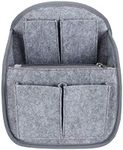 Luxja Mini Backpack Organizer, Small Felt Organizer Insert for Backpack, Gray (Small)