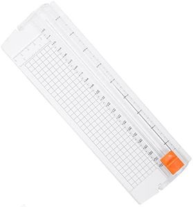 Small Paper Cutter for Cardstock, Mini Paper Trimmer with Foldable Ruler, Portable Guillotine Paper Cutter for Craft A4 A5 Photo Label Card Scrapbook Cutting Tools