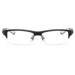 FELRES Men Half Rim Optical Glasses Nearsighted Glasses Frame Reading Glasses Frame Flexible TR90 Frame (C3 Black)