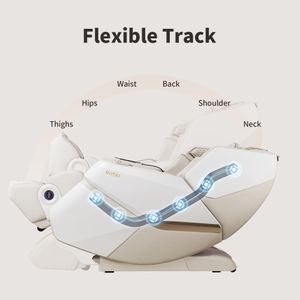 ROTAI 4D Full Body Massage Chair with Heat, Zero Gravity, White