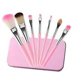 MWOOT 7Pcs Girl Makeup Brushes,Synthetic Fiber Make up Brush Set Foundation Blush eyeshadow Eyebrow Lip Brush Blending Cosmetic Beauty Brushes