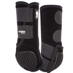 Classic Equine Flexion by Legacy2 Hind Support Boots, Black, Medium