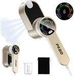 PKBD Clothes Steamer 2 In 1 Handheld Travel Steamer for Clothes,Led Portable Steam Iron with Six Intelligent Modes,9s Fast Heat-Up - 1200w Garment Steamer with Storage Bag Gold-White