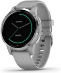 Garmin vívoactive 4S, Smaller-Sized GPS Smartwatch with All-day Health Monitoring, Fitness Features, Music and up to 7 days battery life, Powder Grey