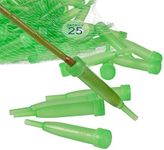 Royal Imports Floral Water Tubes/Vials for Flower Arrangements, Green - 4" (1/2" Opening) - Extendable Style - 25/Pack - w/Caps