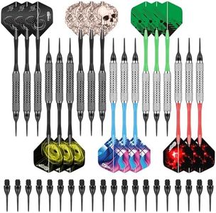 CyeeLife Darts with Plastic Tip, 18 Pieces Soft Darts Set for Electronic Dartboard, Professional Soft Darts