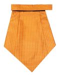 LEONARDI Mens Orange Cravat | pack of 1 | Dots | Size -12 x 9 inches | tweed fabric | Microfiber | Superior finishing | Packaging – White box |