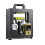 NArra 7T Hydraulic Rosin Press Machine 6 * 12cm Dual Heated Platens 600W Rosin Extractor with Precise Pressure Gauge & LCD Time Temp Controller for Efficient Press