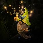 Garden Gnomes with Firework Solar Light Garden Decor for Outside,Garden Sculptures & Outdoor Statues,knomes Decor Outdoor for Yard Patio Lawn,Gnomes Gifts Decorations,Naughty Funny Gnomes