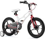 Royalbaby RB14-22W Space Shuttle Kid's Bike, Lightweight Magnesium Frame, 14" with Training Wheels, White
