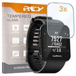 REY [Pack of 3] Tempered Glass for Garmin Forerunner 35 - Forerunner 30, Premium Screen Protector