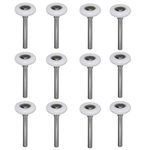 Eagles Nylon Garage Door Roller Steel 2" Garage Roller Rotate Quite Garage Door Hardware Accessories, 4" Stem 12 Pack