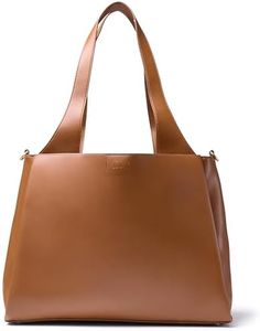 July Juliette Soft Work Tote Bag, Laptop Sleeve, 18L, Brown