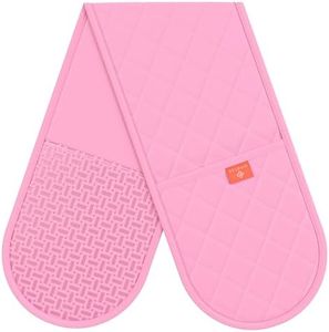 Pink Oven Gloves by Kiyotsu: Premium Oven Gloves Pink, Double Quilted Protection - Your Pink Kitchen Accessory