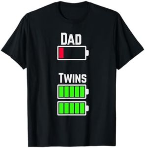 Stanco Twin Dad Bassa carica della batteria del Papà Maglietta