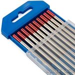 10x TIG Welding Tungsten Electrode Tips Blue/Gold/Green/Grey/RED/White 1.6/2.4/3.2mm (Red 2% Thoriated, 2.4mm)