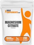 BulkSupplements.com Magnesium Citrate Powder - Magnesium Supplement, Magnesium Citrate Laxative, Magnesium Citrate 400mg - Pure Magnesium Citrate, Gluten Free - 3500mg per Serving, 1kg (2.2 lbs)