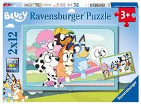 Ravensburger Bluey Jigsaw Puzzles for Kids Age 3 Years Up - 2x 12 Pieces - Gifts for Toddlers, Black