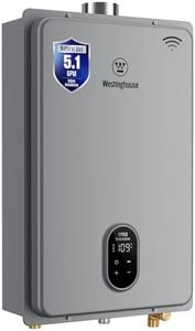 Westinghouse Tankless Water Heater Gas, 5.1 GPM 120,000 BTU Indoor Natural Gas Heater Whole House, Smart WiFi&App Control, CSA Certified, ±1°F Temperature Stability, Non-Condensing for 2-4 Fixtures