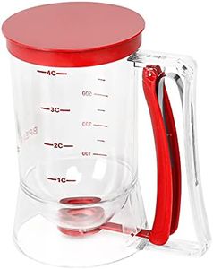 Yieobel Batter separator Cupcakes Pancakes Cookie Cake Waffles Batter Dispenser cookie separator batter Cream Speratator Cup Measuring Baking Tools (red)