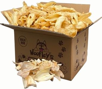 Woofley's Cow Ears - (50 Count) - Best Cow Ears for Dogs - Beef Buffalo No Hide Dog Chews - Natural Cow Ear Dog Chews