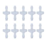 10 Pack 1/4 inch Plastic Check Valve, One Way Barb Hose Inline Non Return For Fuel, Oil, Water, Air (1/4 inch)