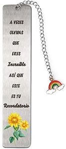 GEBETTER Marcapáginas Motivador Metálico Eres Increíble con Cajita, Regalo Mujer Hombre Maestra Profesora Alumnos Amigos Graduación Navidad Cumpleaños, Marcador Libro Inspirador Girasol Arcoiris