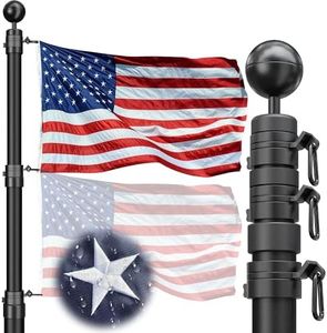 30FT Telescoping Flag Pole for Outside House – Heavy Duty 11-Gauge Aluminum
