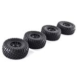 4PCS Short Course RC Truck Tires & Wheels - Miuezuth Ultra Soft 110mm 1/10 Tire for Traxxas HSP Tamiya HPI Kyosho RC Model Car Off-road Truck Crawler Racing RC Car Model