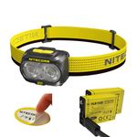 Nitecore UT27 Pro 800 Lumen Running Headlamp, Black, USB-C Rechargeable, Lightweight Perfect for Ultra-Trail, Hiking with White Light, Warm Light, and Red Light Sticker