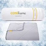 Cosi Home Luxury Cooling Blanket Q-Max>0.4 Cooling Nylon Fibres - Lightweight, Reversible Microfiber Throw for Sofas & Beds - Summer, Cold Blanket for Night Sweats & Sleeping - Quilted Grey