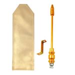 KIING Golden Car Flag Rod with Bracket and Cover (Golden) for All Car Models/Judgement Rod/Corner Rod