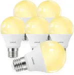 Linkind A19 LED Light Bulbs Dimmable, 60W Equivalent, 2700K Soft White LED Light Bulbs, High CRI90, 9W Energy Efficient 800 Lumens, E26 Base, UL Listed, Lighting for Bedroom Living Room, 6 Packs