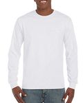 GILDAN Mens Hammer Heavyweight Long Sleeve T-Shirt (L) (White)