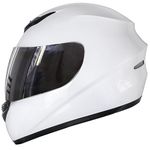 Zorax ZOR-819 White M (57-58cm) Full Face Motorbike Motorcycle Helmet Road Legal ECE 2206 + Dark Smoke Visor