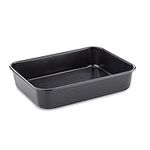 Tower T943001HG2 26cm Medium Roasting Pan made in Aluminised Steel with Non-Stick Coating, Black