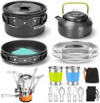 Odoland 16pcs Camping Cookware Set 