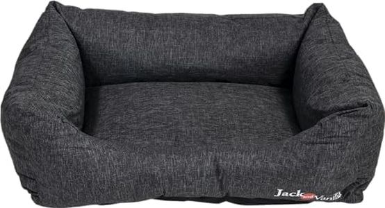 JACK AND VANILLA - Sofa pour Chien Waterproof - Panier Imperméable, Durable et Tout Confort pour Petits à Grands Chiens - Facile à Laver - Couleur Noir L, 100 x 70 x 26 cm