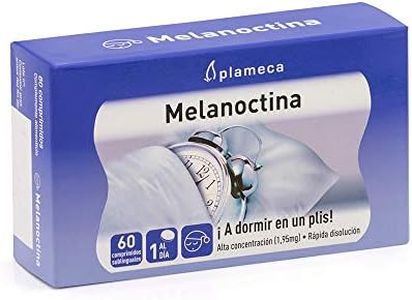 PLAMECA - Melanoctina Pastillas, Sueño Profundo, Sublingual, Dormir Bien, Incluye Melatotina, Dextrato, Celulosa y Estabilizante - 60 Comprimidos
