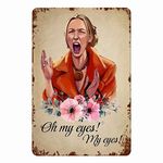 Phoebe Buffay Oh My Eyes Fashion Moments You Forgot were Obsessed with on Friends Vintage Metal Tin Sign Poster Girl's Bedroom Kitchen Decor Gifts Signs 8x12 Inches Vintage, White