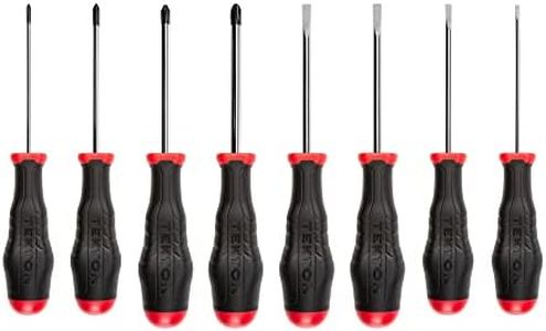 TEKTON High-Torque Screwdriver Set, 8-Piece (#0 - #3, 1/8-5/16 in.) | DRV43016 | Made in USA