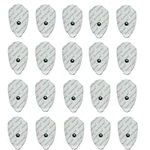 20pcs TENS Unit Electrode Pads Snap (Not Fit Omron), Reusable Self-Adhesive Tens Electrodes ,3"X1.77" Replacement Tens Machine Pads (Snap on - 3.5mm) - Compatible with Belifu, HiDow TENS/EMS Electronic Pulse Massager