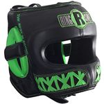 Ringside Youth Face Saver Headgear, Black/Lime, Large