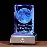 3D Moon Crystal with LED Colourful 